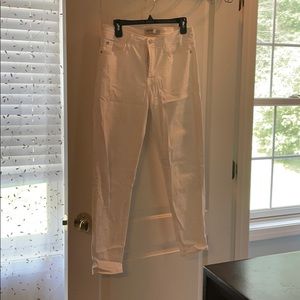 White stretchy pants